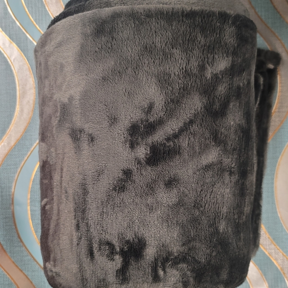 Baby Blanket grey color super soft Warm Plush velvet like